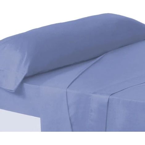 Taie d'oreiller - JUANIO - 110 x 45 cm - Polyester-coton 52/48 - Anti-acarien - Bleu