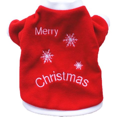 Pull Noël Pour Chien - Pull À Manches Longues En Peluche Imprimé Fête - Pour Chiens Et Chats - Taille XS (1/4)
