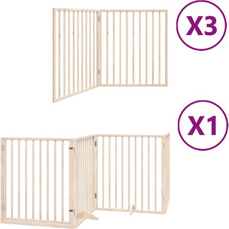Maison Exclusive - Cancello per Cani Porta Pieghevole 10 Pannelli 800 cm in Pioppo