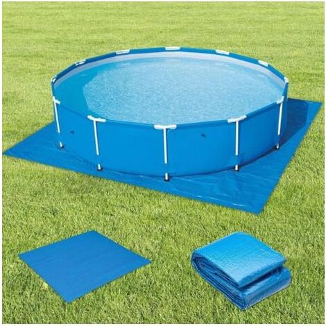 Tapis de fond de piscine - Taille standard 2mx3m - Protection de fond de piscine pliable - Tapis de piscine carré imperméable - Tapis de protection pour pataugeoire et piscine hors sol