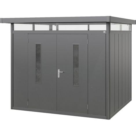 GFP Primeyard Casetta da giardino metallo 263x228x231 cm Armadio da esterno per attrezzi antracite (1/5)