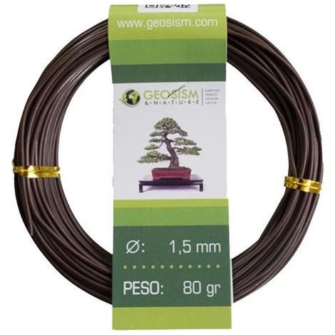 Filo di alluminio ramato (alluminio-ramato) Geotools 1,5 mm per bonsai, 80 gr