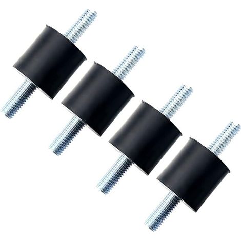 x M6 External Double Thread Shock Absorber Rubber Mount Anti Vibration Silent Lock for Boat Car 25x20 Coil