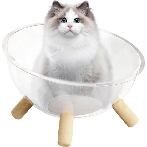 pour chaton Nid pour chat avec base en bois Maison dme en (1/5)