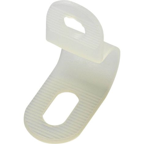 Bride de montage Plage de Ø du faisceau: 6.40 mm (max) TRU COMPONENTS TC-PC-0406203 1593106 blanc 1 pc(s) S029781