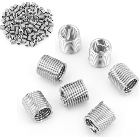 100 inserts filetés hélicoïdaux en fil enroulé en acier inoxydable SS304, M8 x 1,25 x 2D (1/5)