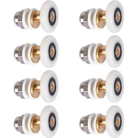 Porte de douche - Roulette pour porte de douche Roulettes coulissantes Porte Rouleau Roue de secours 8pcs 23mm