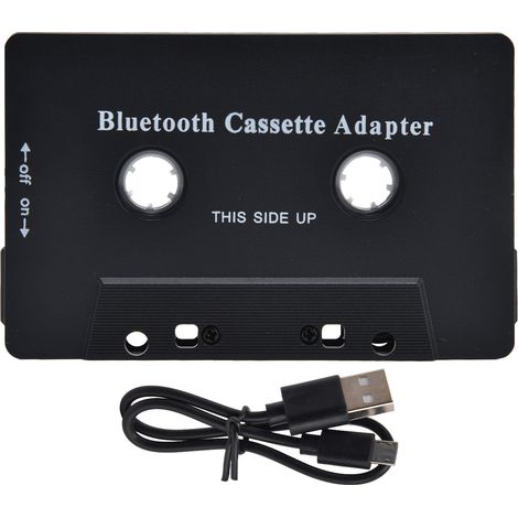 Adaptateur Voiture Bluetooth 5.0, Kit Mains Libres Auto, Noir, 10x6,3x0,8cm, Compatible Autoradio, Audio Sans Fil (1/5)