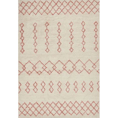 Teppich BUXAR Beige 160 x 230 cm Baumwolle