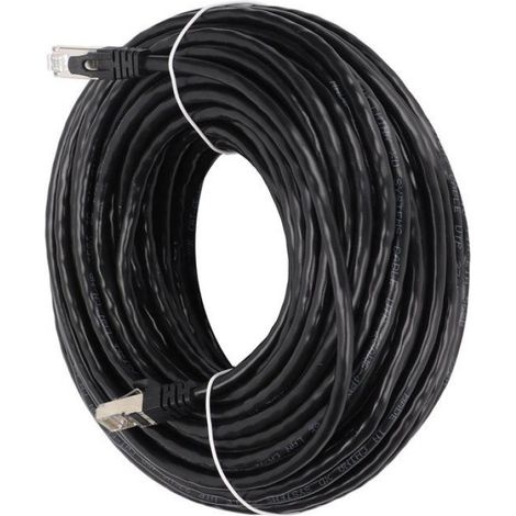 câble Internet Câble Ethernet Cat 6, EMI, faible perte de retour, connecteur RJ 45 informatique reseau 30 m/98,4 pieds (1/4)