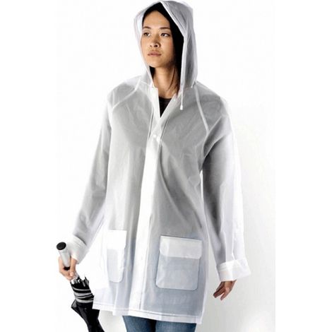 Imperméable transparent avec capuche, poncho léger et pratique pour se protéger de la pluie, modèle portable pour activités extérieures (1/5)
