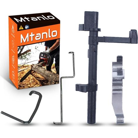 Interrupteur de barre d'accélérateur de starter, ressort de contact pour scie Stihl MS180 MS170 018 017, axe de l'interrupteur, 1 tige de starter, 1 tige d'accélérateur, 1 ressort de contact (1/5)