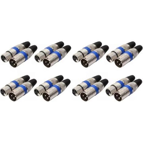 XLR-Stecker/Buchse-Adapter (8 Paare) für 3-poliges Audiomikrofon (1/5)
