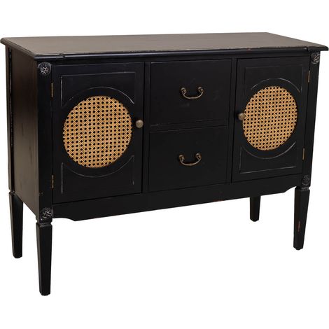 Aparador de madera negro 106x40x78 (1/5)