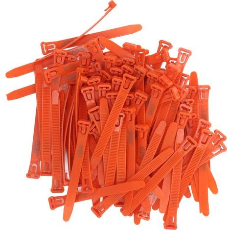 Chicken leg rings, 1 to 100 numbered identification bands, reusable tags for ducks, chicks, pigeons, geese, orange (1/5)