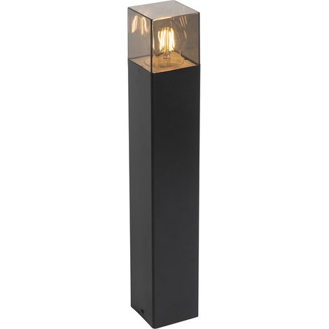 Standing Outdoor Lamp Black 50 cm IP44 with Smoke Glass - Denmark
