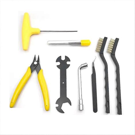 Kit de nettoyage de buses pour imprimante 3D, accessoires pour imprimante 3D, outil de démontage de buse avec aiguille de nettoyage (1/5)