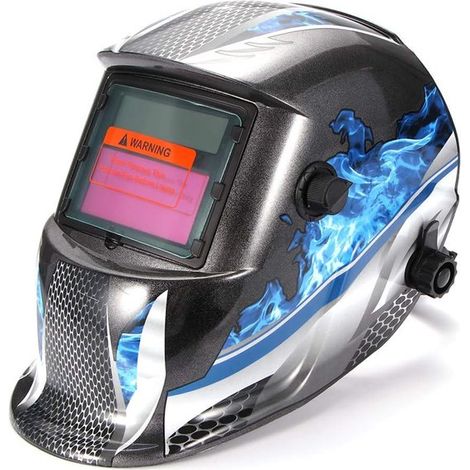 Maschera per saldatura, casco per saldatura automatico ad energia solare, maschera per saldatura, schermo per saldatura, casco elettrico per lavori di saldatura nel settore edile (1/5)