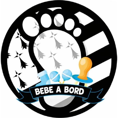 Adhesif Pre Decoupe Bebe A Bord - Bretagne X1