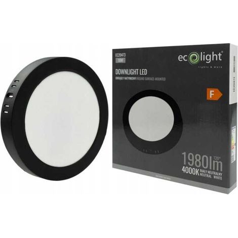 Spot encastré LED circulaire N/T 18W 4000K noir DL-1 (1/5)