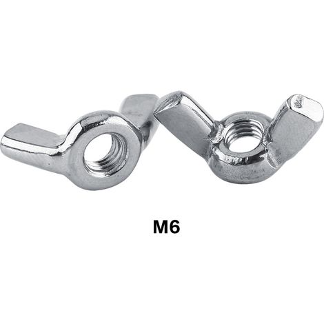 DIN315 Stainless Steel SS316 Wing Nut Butterfly Nuts Hardware Set (M6)