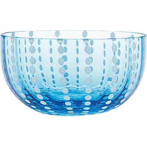 Zafferano Lot De 6 Petits Bols Perle En Verre Artisanal Couleur Aquamarine Design Élégant Et Moderne Pour Une Table Raffinée Et Colorée (1/3)