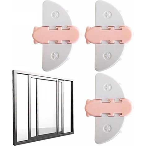 Serrure anti-effraction pour porte coulissante 3 pièces, armoire, fenêtre coulissante (1/5)