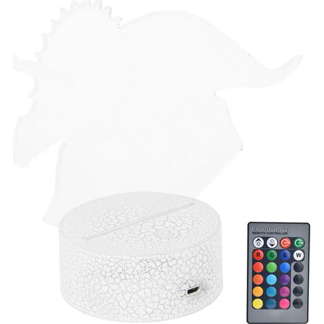 RGB-Nachtlicht in Dinosaurierform, 16 Farben, 4 Modi, dimmbar, Tischlampe mit Touch-Fernbedienung (1/5)
