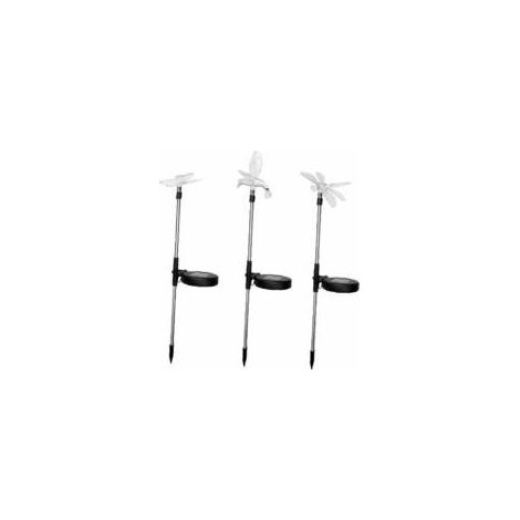 Lot de 3 Lumières Solaires Papillon et Libellule pour Jardin et Fêtes éclairage Décoratif (1/4)