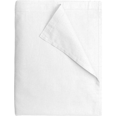 Drap Plat 240x300 cm Blanc - 100% coton 57 Fils