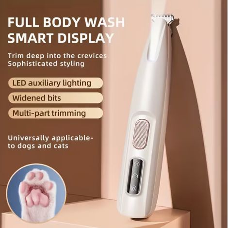 Tondeuse électrique pour animaux, rechargeable par USB, silencieuse, avec lumière LED.-AquaForge (1/5)