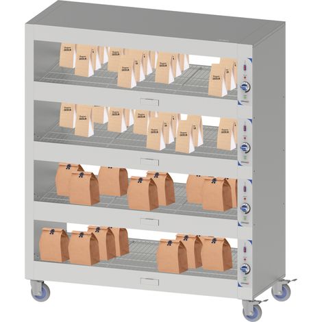Étagère chauffante mobile  - 100cm - 4 niveaux - 4000W - Casselin