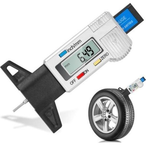 Jauge de profondeur de pneu numérique, jauge de profondeur de pneu, jauge de profondeur de pneu numérique avec écran LCD (1/4)