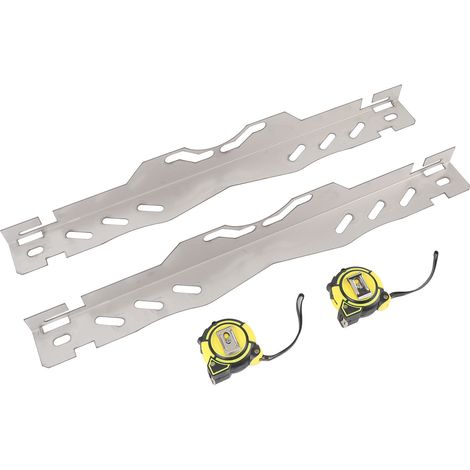 Plaque à outils d'alignement des roues en acier inoxydable, robuste avec 2 bandes, orteil de mesure précis pour SUV berline