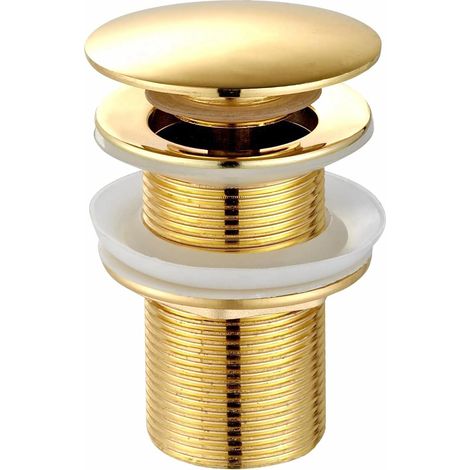 Bonde d'écoulement universelle pour lavabo et lavabo - Valve pop-up moderne - Valve de vidange avec trop-plein, laiton, acier inoxydable (1/5)