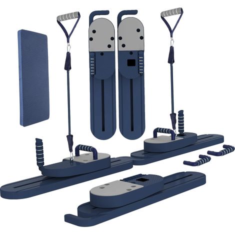 Planche de Pilates, Design Détachable, Stations de Bandes de Résistance, bleu (1/2)