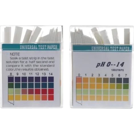 Dailygoods, Tiras reactivas de pH 0-14, gama profesional, Paquete de 2-200 unidades, Precisas, Con caja de plástico, Papel de prueba (1/5)