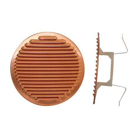 BOCCHETTA AERAZIONE RAME TONDA + MOLLE - MM 80/125- 2 pezzi