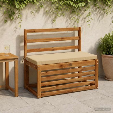 vidaXL Cojín de banco SOEST 100% Poliéster Beige 80 x 40 x 5 cm (1/5)