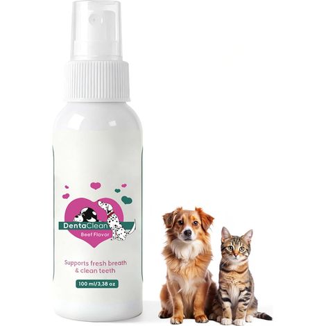 Spray Dentaire Chien, 2026 Nouveau Spray Dentaclean pour Chiens et Chats,Sans Rinçage ni Brossage  Élimine Mauvaise Haleine  Remplace brosse a dent chien  Anti Tartre et Mauvise Haleine,100ml (1/5)