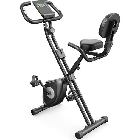 Rattantree – Klappbarer Heimtrainer – 8 Stufen magnetischen Widerstands – LCD-Display – mit Herzfrequenzsensoren – verstellbarer Sattel – Max 120 kg – rutschfeste Pedale – 114 x 53 x 97 cm (1/5)
