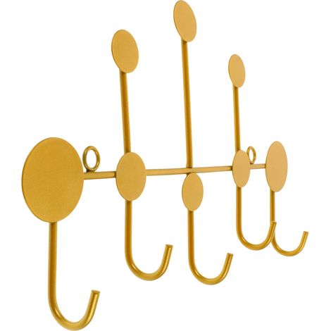 Porte-manteau Mural Créatif en Fer Or 1 Crochet Simple pour Salle de Bain et Décoration Maison, Support Solide Multi-usages pour Serviettes et Chapeaux (1/5)