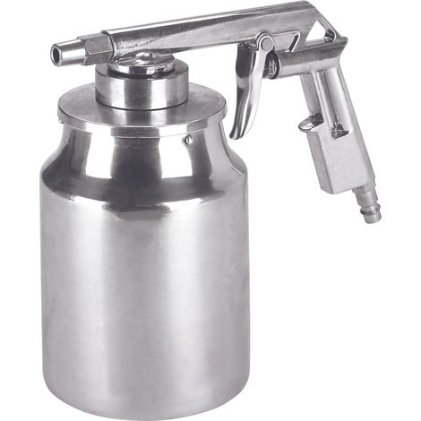 Original Einhell Strahlpistole mit Saugbecher (Kompressor-Zubehör, 1 L Strahlgutbehälter, stufenloser Abzugshebel, Aluminium-Gehäuse, bis 8 bar, inkl. Stecknippel)