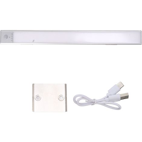 Ortviai Lampe LED avec capteur de mouvement pour placard, 40 cm, rechargeable USB-C, batterie intégrée 1500 mAh (1/5)