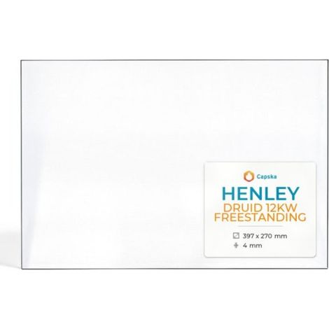 Vitre Henley DRUID 12KW FREESTANDING - Verre Rectangle pour poêle à bois - 397 x 270 mm (L1 x H1) - 4 mm (1/5)