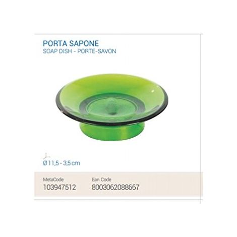 Porta sapone da appoggio verde echo - design elegante (1/2)