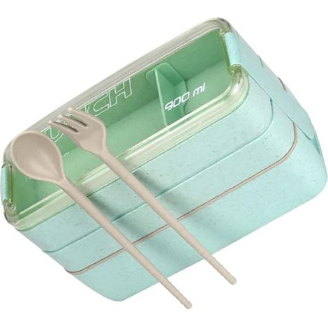 Boîte à bento pour adulte avec compartiments, couvercle léger et (1/5)