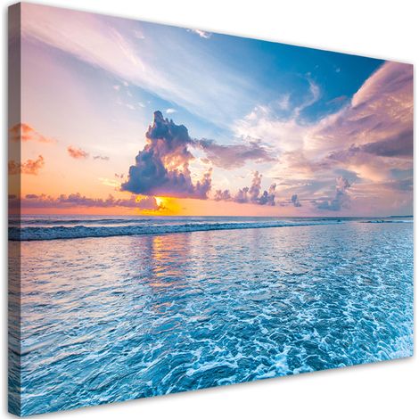 Quadro su tela, Tramonto dal mare - 100x70 (1/5)