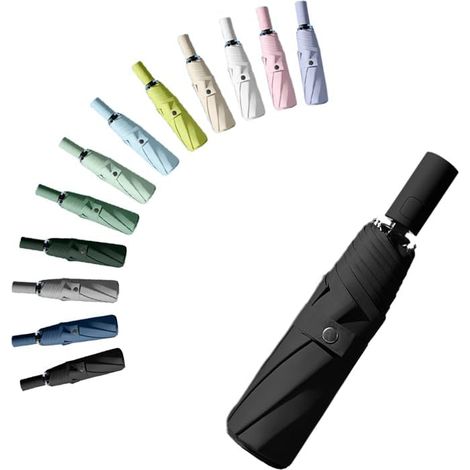 Parapluie pliant compact, ouverture/fermeture automatique, résistant UV, ultra léger, idéal pour homme, femme et enfant. (1/5)