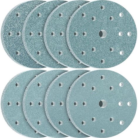 Schleifpapier 150mm Klett 80 Stück Körnung MIX 15 Loch für Exzenterschleifer (1/5)